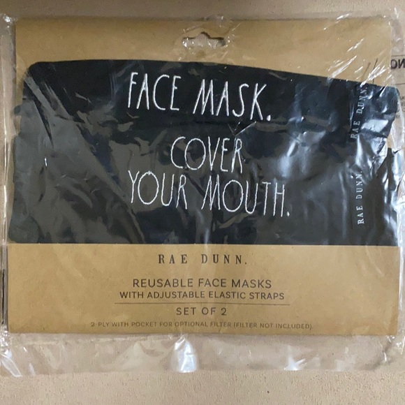 Brand New Rae Dunn Reusable Face Masks - Picture 2 of 2